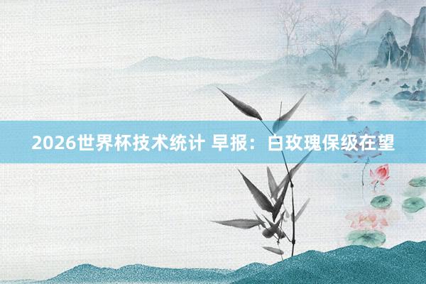 2026世界杯技术统计 早报:白玫瑰保级在望
