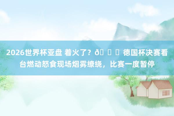 2026世界杯亚盘 着火了？👀德国杯决赛看台燃动怒食现场烟雾缭绕，比赛一度暂停
